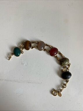 12k gf vintage scarab bracelet